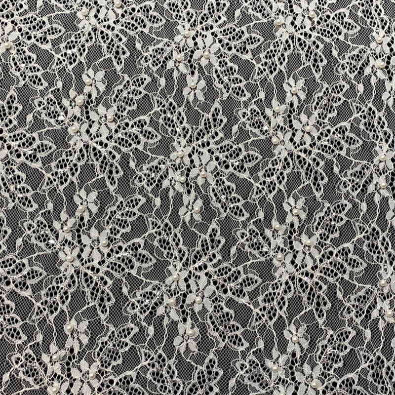 Lace Fabric Sequin Nylon Warp Knit for Women's Wear Wholesale Supplier 6